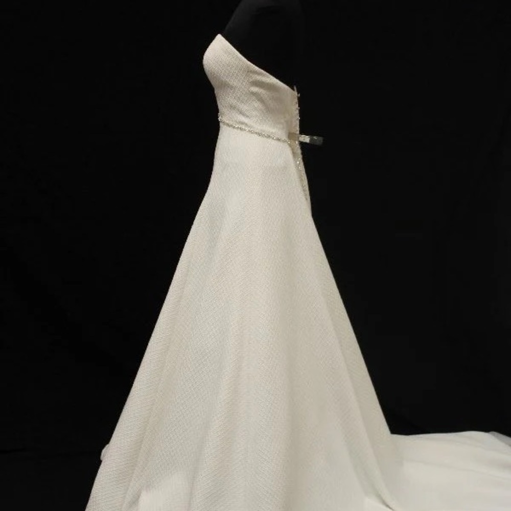 Elegant White Strapless Wedding Gown - Picture 8 of 9